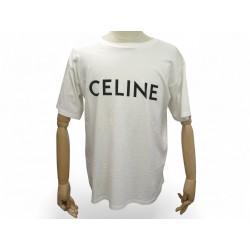 NEUF TSHIRT CELINE LOOSE JERSEY 2X381671Q M 38 OVERSIZE T 52 54 COTON BLANC 450€