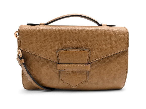 sac a main prada en cuir saffiano gold bandouliere