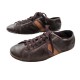 CHAUSSURES LOUIS VUITTON JUMP SNEAKERS BASKETS 35 CUIR MARRON + SAC SHOES 405