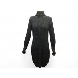 ROBE CHANEL PULL COL ROULE P41770K03151 38 M CACHEMIRE PAILLETTES DRESS 4690€