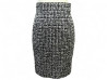 jupe courte chanel p35405v25612 en tweed noire et