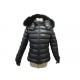 NEUF MANTEAU DOUDOUNE MONCLER COURT BADYFUR T3 42 L COL EN FOURRURE COAT 1650€