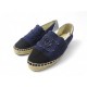 CHAUSSURES CHANEL ESPADRILLES LOGO CC G29762 38 EN DENIM BLEU FLAT SHOES 830€