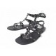 CHAUSSURES VALENTINO ROCKSTUD SANDALES 37 IT 38 FR EN CUIR NOIR FLAT SHOES 790€
