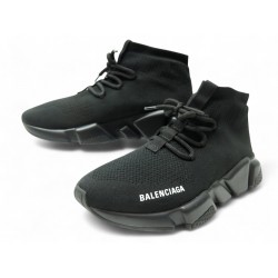 NEUF CHAUSSURES BALENCIAGA BASKETS SPEED 39 EN TOILE NOIR SNEAKERS + BOITE 795€