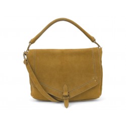SAC A MAIN JEROME DREYFUSS RAYMOND BESACE CUIR SUEDE CAMEL BANDOULIERE BAG 750€