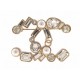 BROCHE CHANEL LOGO CC & STRASS PERLES EN METAL DORE GOLDEN PEARLS BROOCH 640€