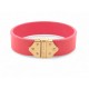 BRACELET LOUIS VUITTON INDIAN SPIRIT NANO M6037 17 CM EN CUIR ROSE BANGLE 440€