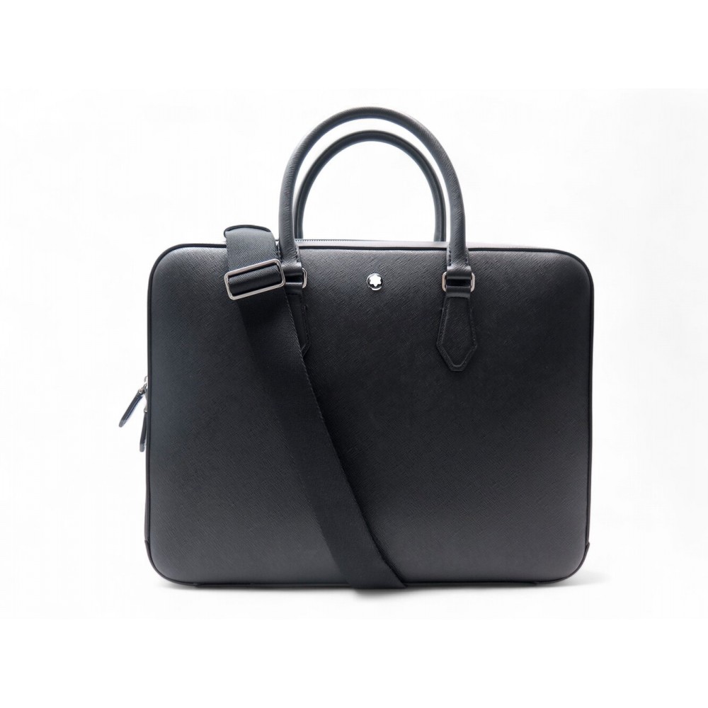 NEUF SACOCHE MONTBLANC 198851 PORTE DOCUMENTS CUIR SARTORIAL BANDOULIERE 1600€