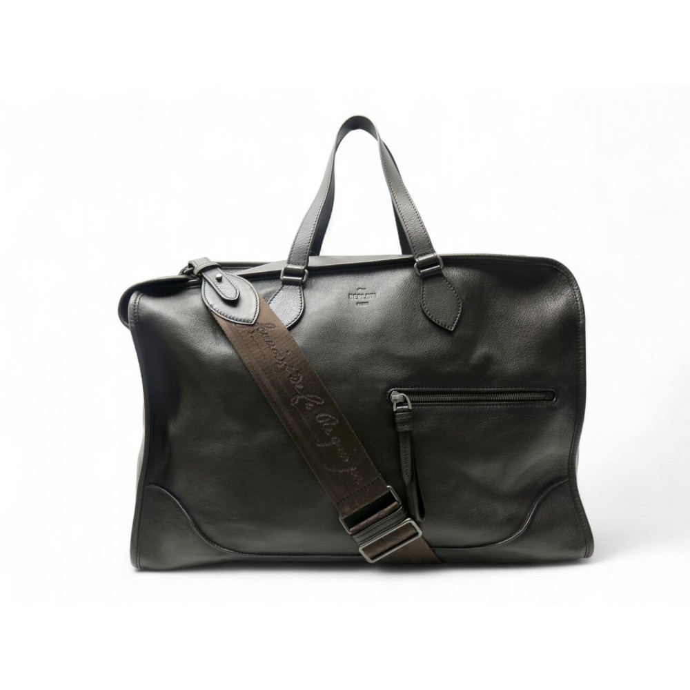NEUF SAC DE VOYAGE BERLUTI OVERNIGHT BF1 EN CUIR BUFFALO BANDOULIERE BAG 3700€