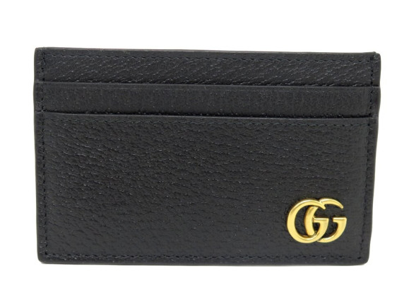 porte cartes gucci 657588 logo gg dore 4cc cuir