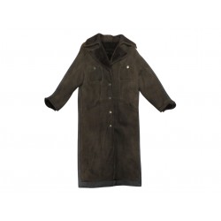 VINTAGE MANTEAU LONG CHANEL 38 M EN CUIR MOUTON RETOURNE SHEARLING COAT 13150€