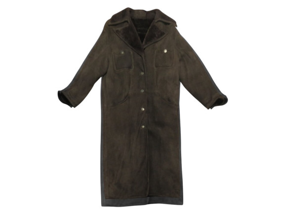 manteau long chanel 38 m en cuir mouton