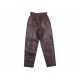 NEUF PANTALON CAROTTE HERMES 38 M EN CUIR MARRON NEW BROWN LEATHER PANTS 7500€