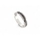 BAGUE CHANEL ULTRA PM OR BLANC 18K ET CERAMIQUE NOIRE 53 WHITE GOLD RING 2240€