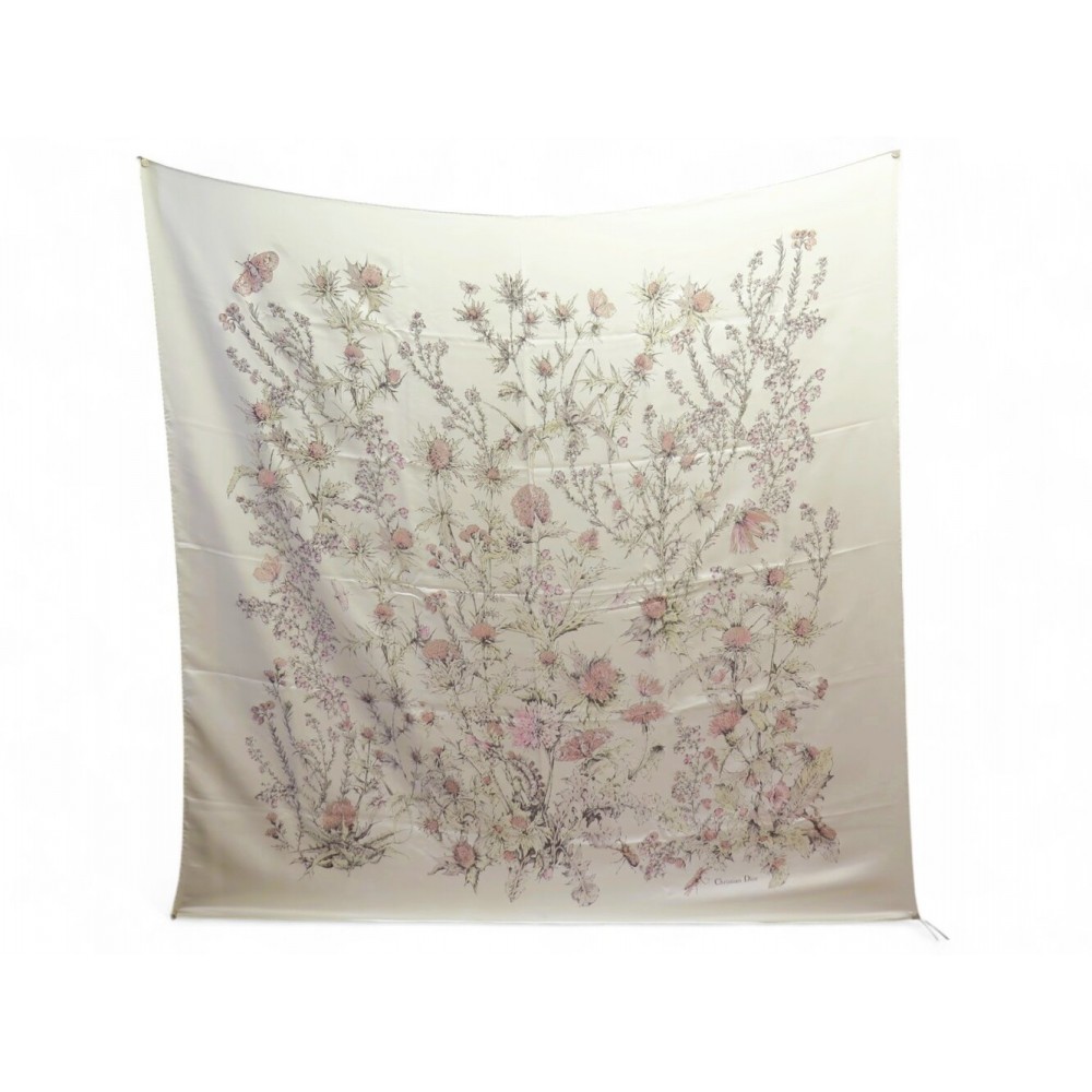 NEUF CHALE CHRISTIAN DIOR 51CAR140L604 CHARDONS EN SOIE 140 CM SILK SHAWL 1320€