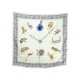 NEUF FOULARD CARTIER HORLOGE BIJOUX BROCHE PANTHERE ELEPHANT PEROQUET SCARF 340€