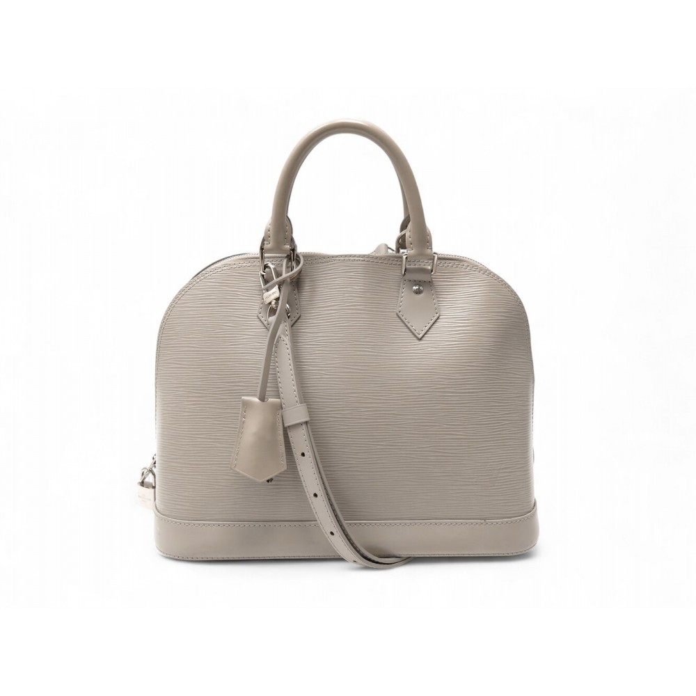 SAC A MAIN LOUIS VUITTON ALMA PM M40302 EN CUIR EPI GRIS BAG + BANDOULIERE 2550€
