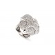 BAGUE COCKTAIL CAMELIA T53 SERTIE DE 188 DIAMANTS 4.12CT OR BLANC 18K 27.5G RING