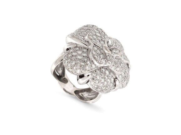 bague cocktail camelia t53 sertie de 188 diamants