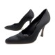 NEUF CHAUSSURES CHRISTIAN DIOR 39 ESCARPINS SATIN NOIR SHOES PUMP BLACK 630€