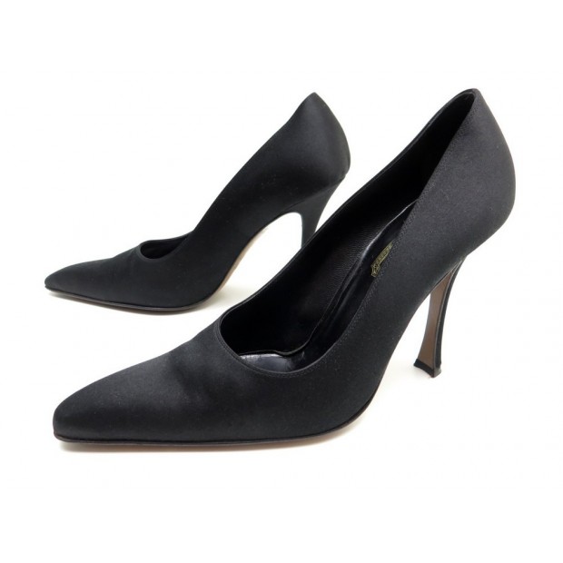 ESCARPINS CHRISTIAN DIOR 39 SATIN NOIR 