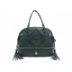 NEUF SAC A MAIN LANCEL 5 A 7 BOWLING CUIR GRAINE VERT PORTE EPAULE HAND BAG 850€