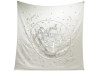 chale hermes vif argent en soie sequins