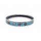 BRACELET HERMES EMAIL MOTIF NARROW INDIAN SPIRIT BLEU 18.5CM ACIER BANGLE 470€