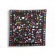 NEUF FOULARD CHANEL CC DISCO ROLLER LOS ANGELES CARRE 90 SOIE MULTICOLORE 530€