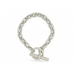 VINTAGE BRACELET HERMES CHAINE D'ANCRE PM 16CM EN ARGENT MASSIF 30G SILVER STRAP