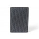 NEUF PORTEFEUILLE DIOR HOMME PORTE CARTES EN TOILE OBLIQUE GRISE BILLFOLD 450€
