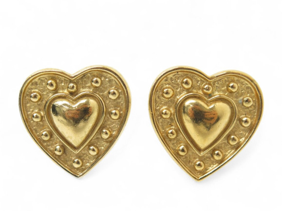  boucles d'oreilles yves saint laurent coeur a