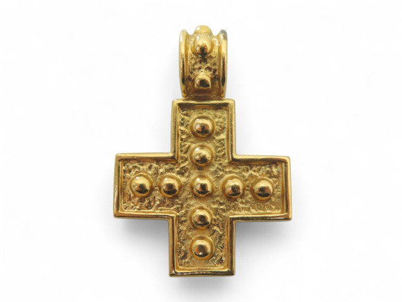  pendentif yves saint laurent croix en metal