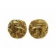 VINTAGE BOUCLES D'OREILLES YVES SAINT LAURENT CHIMERES LIONS GOOSSENS EARRINGS