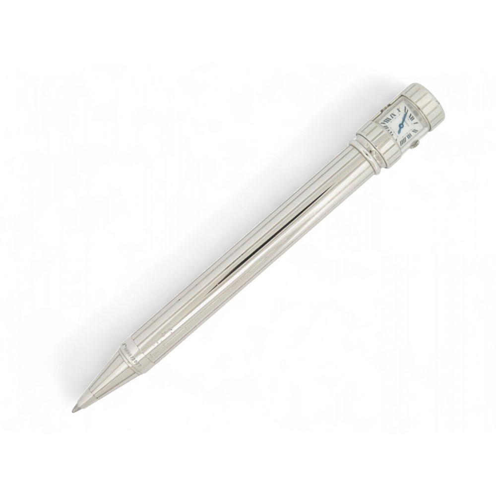 STYLO BILLE CARTIER MONTRE SECRETE ST190008 ED LIMITEE ACIER PALLADIE BALLPOINT