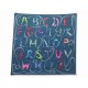 FOULARD HERMES FAUNE LETTREE FLORENCE MANLIK CARRE 90 SOIE BLEU SILK SCARF 530€