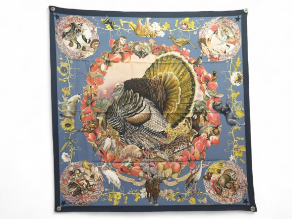 rare foulard hermes faune et flore du texas kermit