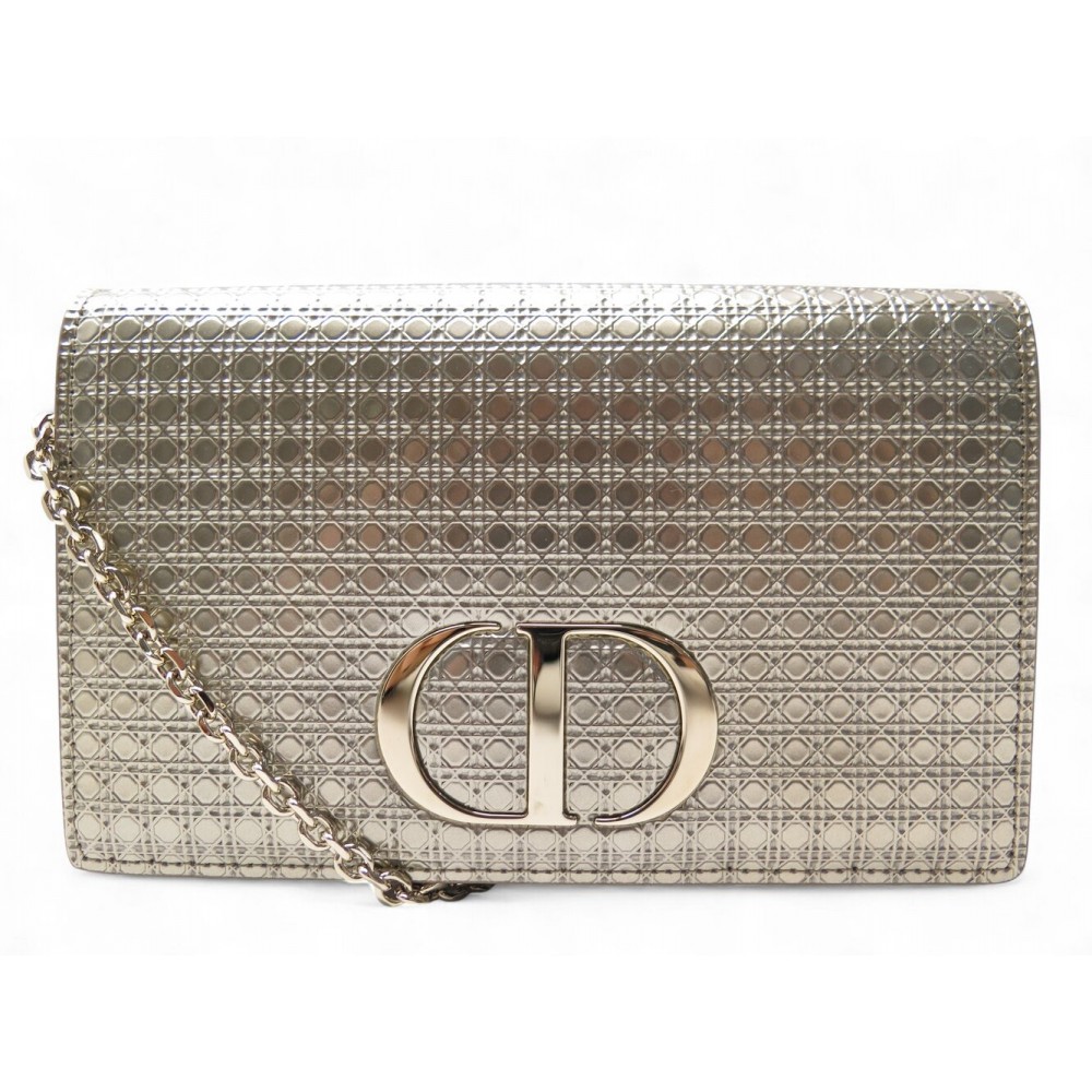 NEUF SAC A MAIN DIOR 30 MONTAIGNE CUIR MICROCANNAGE DORE BANDOULIERE BAG 2220€