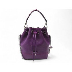 NEUF SAC A MAIN LANCEL NINON SEAU S A10922 CUIR VIOLET BANDOULIERE HAND BAG 650€