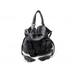 SAC A MAIN LANCEL PREMIER FLIRT EN CUIR GRAINE NOIR MM BANDOULIERE HAND BAG 750€