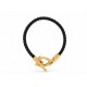 NEUF BRACELET HERMES ETRIER H100016FV 14.5CM CUIR BANGLE + BOITE METAL DORE 325€