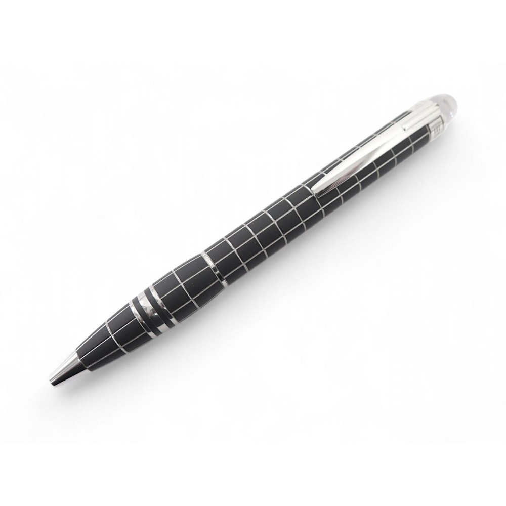STYLO BILLE MONTBLANC STARWALKER RUBBER MB8857 EN METAL ARGENTE ROLLERBALL 510€