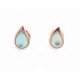BOUCLES D'OREILLES DODO POMELLATO GOUTTES NATURE EN OR ROSE 9K EARRINGS 380€