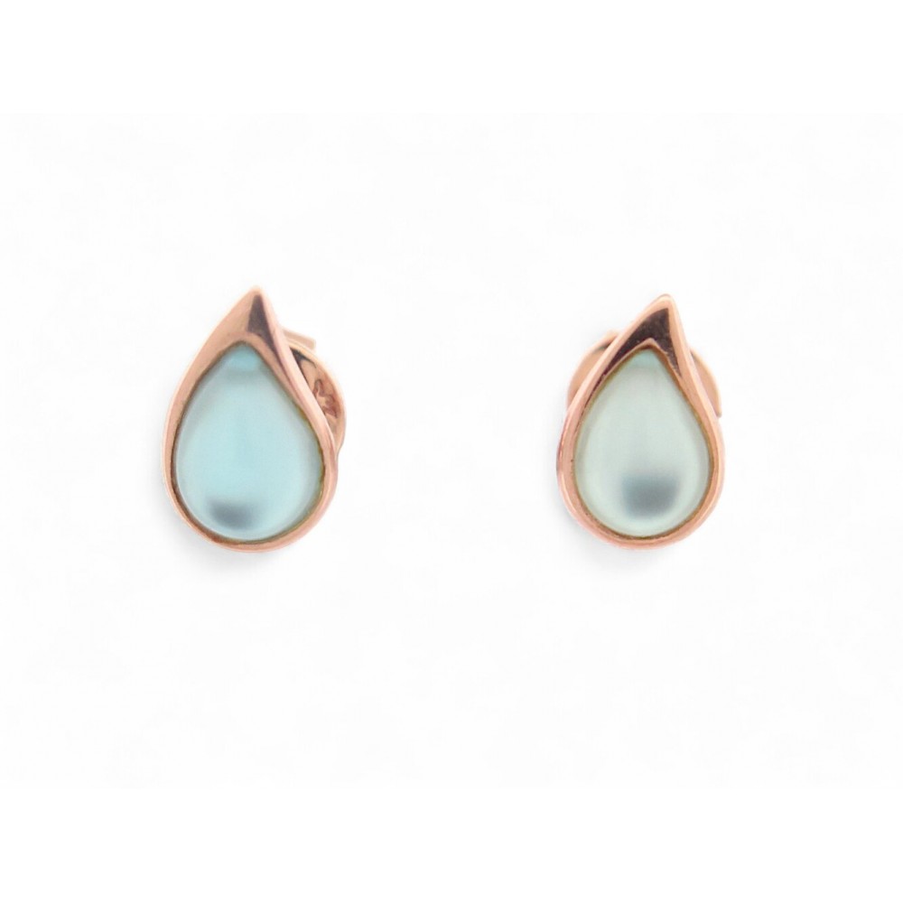 BOUCLES D'OREILLES DODO POMELLATO GOUTTES NATURE EN OR ROSE 9K EARRINGS 380€
