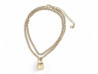  collier chanel cadenas logo cc strass en metal