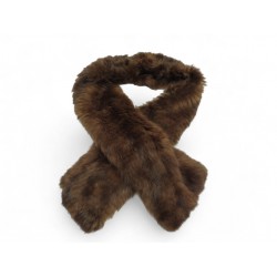 NEUF VINTAGE ECHARPE CHRISTIAN DIOR EN FOURRURE DE ZIBELINE + BOITE FUR SCARF