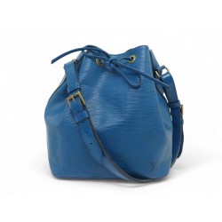 VINTAGE SAC A MAIN LOUIS VUITTON NOE PM SEAU EN CUIR EPI BLEU BLUE PURSE 1410€