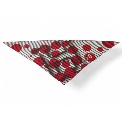 NEUF FOULARD HERMES H20 BALI BARRET TRIANGLE EN SOIE ROUGE BOITE SILK SCARF 790€