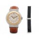 MONTRE BOUCHERON SOLIS OR 18K & ACIER BRACELET CROCO AUTRUCHE QUARTZ WATCH 2900€